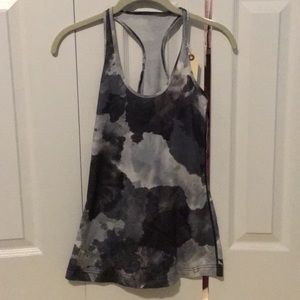 lululemon athletica Tops - Lululemon grey tyedye racerback tank top sz2 57625 lululemon athletica Tops - Lululemon grey tyedye racerback tank top sz2 57625